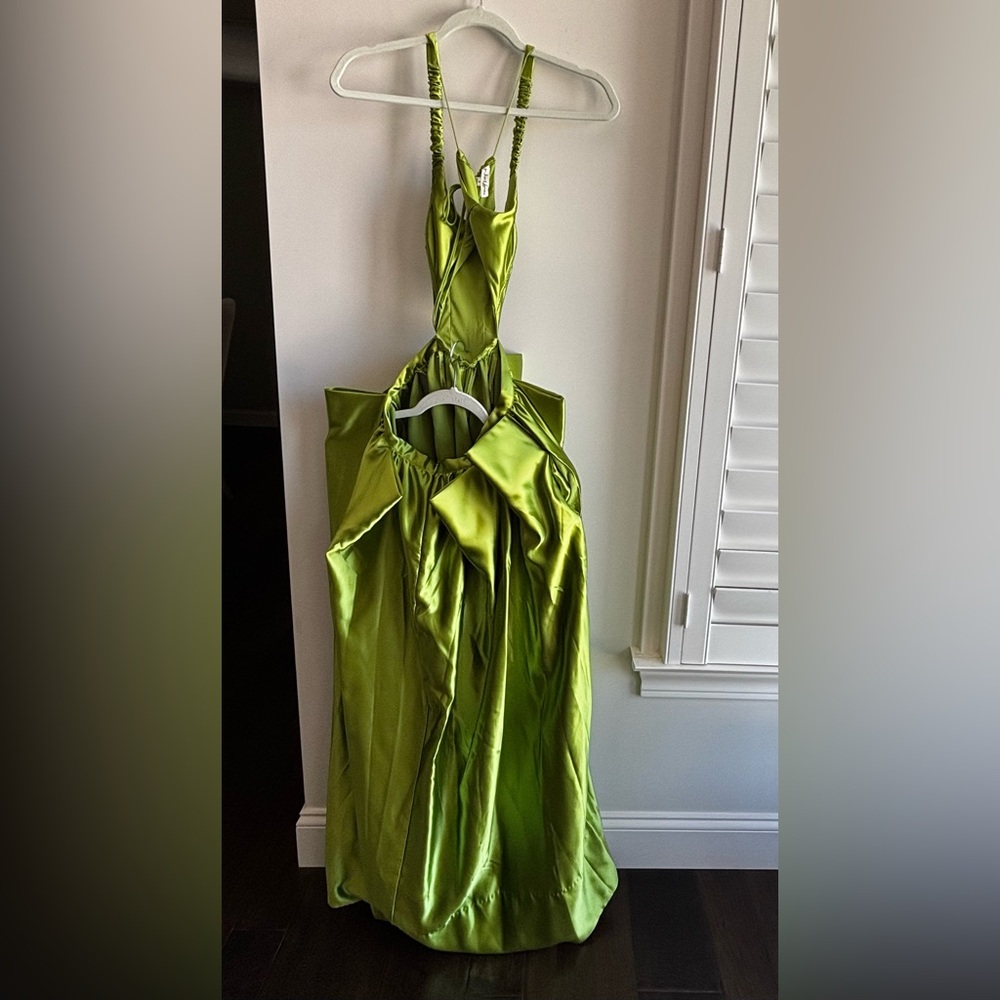 Free People - green gown open side slit , size (S) - Picture 7 of 10